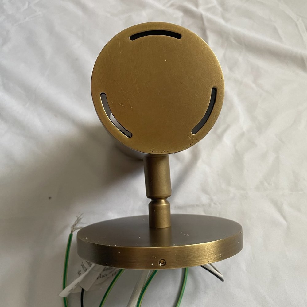 Restoration Hardware Lacquered Burnished Brass Champeaux Wall Sconce, Adjustable - Picture 8 of 16